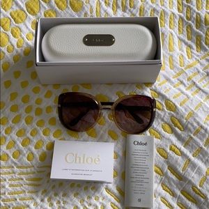 Oversized Chloé Sunglasses w/ Scalloped Frame